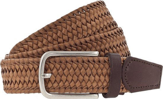 Vanzetti Cuir Ceinture Braided Men's Belt 35 mm W115 Dark Brown Marron foncé