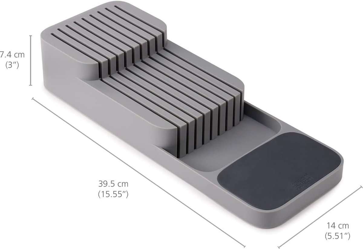 Dream Drawers 2-delige Lade Organizer Set Grijs voor keuken en badkamer organizing Cutlery Organizer