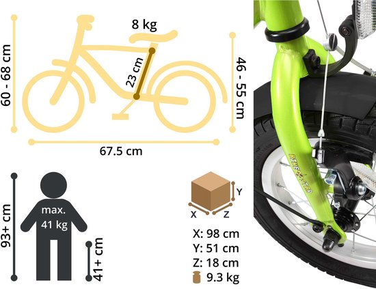 Bikestar - Kinderfiets - 12" - Groen van Bikestar — afbeelding 5
