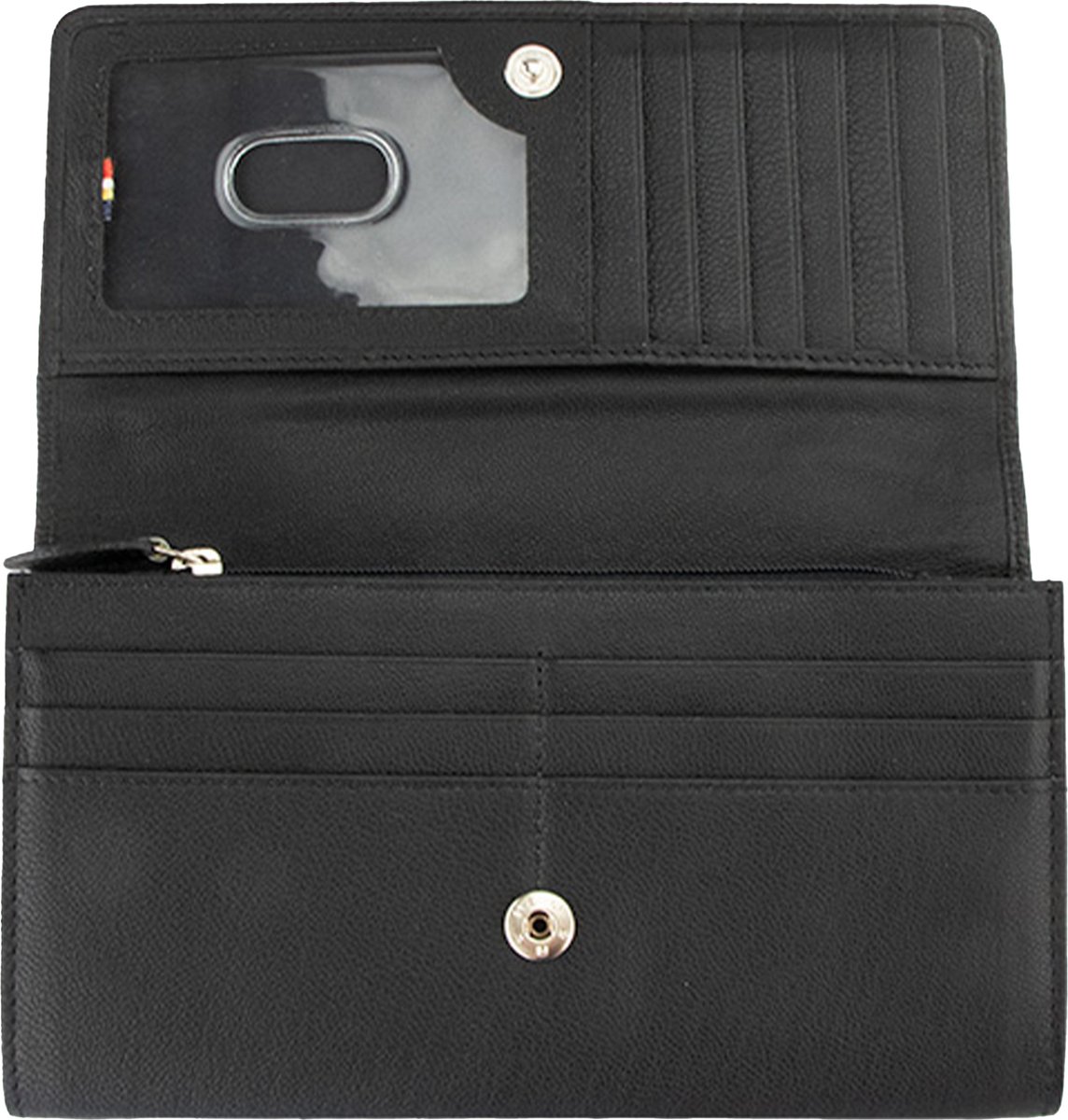Portefeuille Mince Femme MUIIKOLA - Cuir PU - 8 Fentes Cartes + Porte-Monnaie ZIP - Protection RFID - Avec Porte-Clés