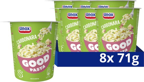 Unox Good Pasta - Carbonara - 8 x 71 g - Voordeelverpakking