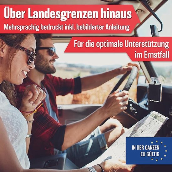 Verbandstasche für KFZ inkl. Anleitungsbuch - Verbandskasten Auto Norm 2026