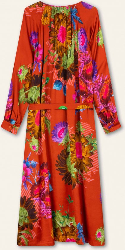 Desire long sleeves dress 19 Plants of Joy Red Clay Red: