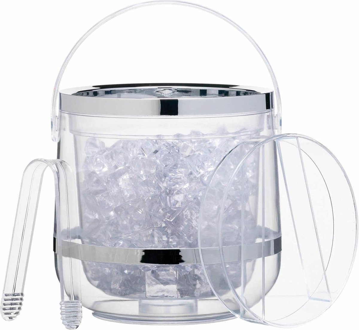 Geïsoleerde ijsemmer met deksel en tangen 25 liter in geschenkdoos van BarCraft Ice Bucket