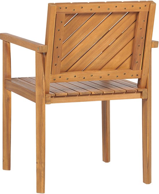 BARATTI - Lot de 4 Chaises de jardin - Marron clair - Bois d'acacia