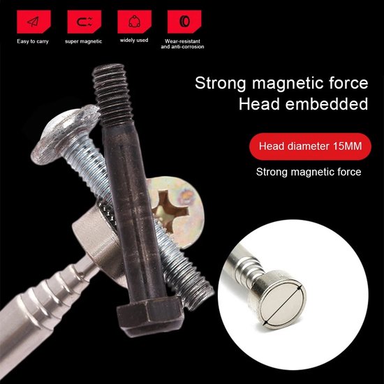 Stylo Magnétique Télescopique Pour Ramasser Écrous Et Boulons - Outil Mécanique