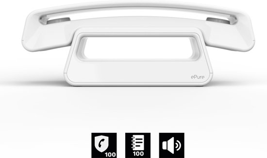 Téléphone résidentiel Alcatel E-pure Iconic Dect blanc : Stylé, fonctionnel, élégant et bien pensé