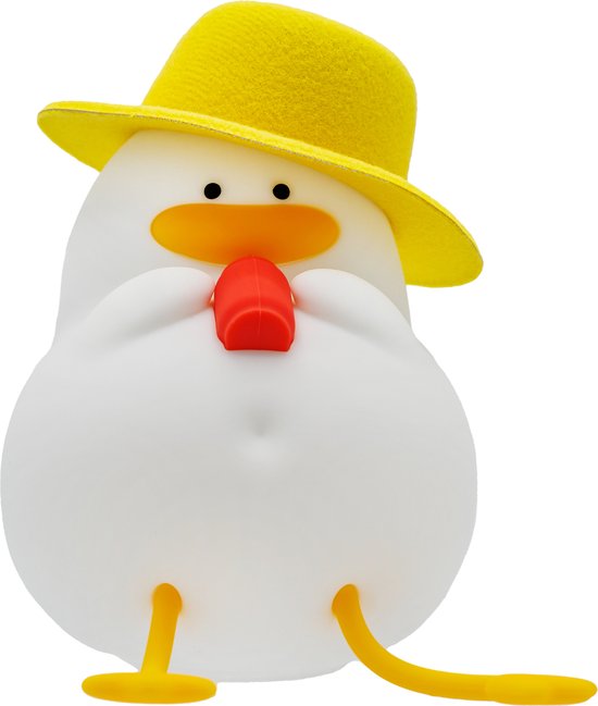 Nachtlampje Kinderen - Happy Eend - Nachtlampje baby - babykamer - LED - Timer - USB-C opladen - kinderkamer accessoires - kinderkamer lamp - babyshower - oplaadbare nachtlamp — afbeelding 2