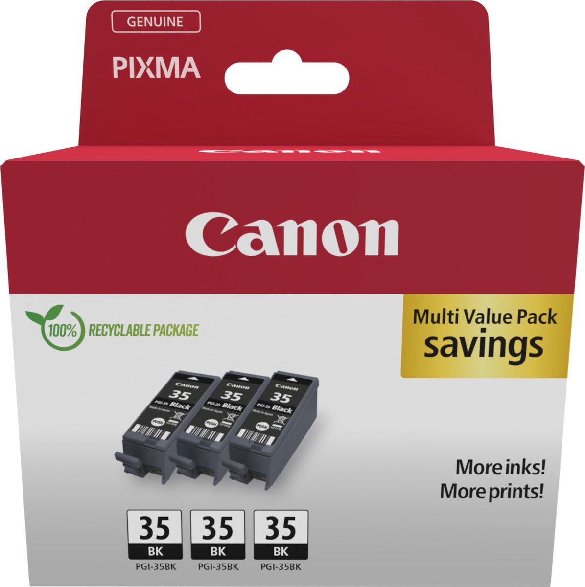 Canon 1509B028 originele inktcartridge, zwart, 3 stuks