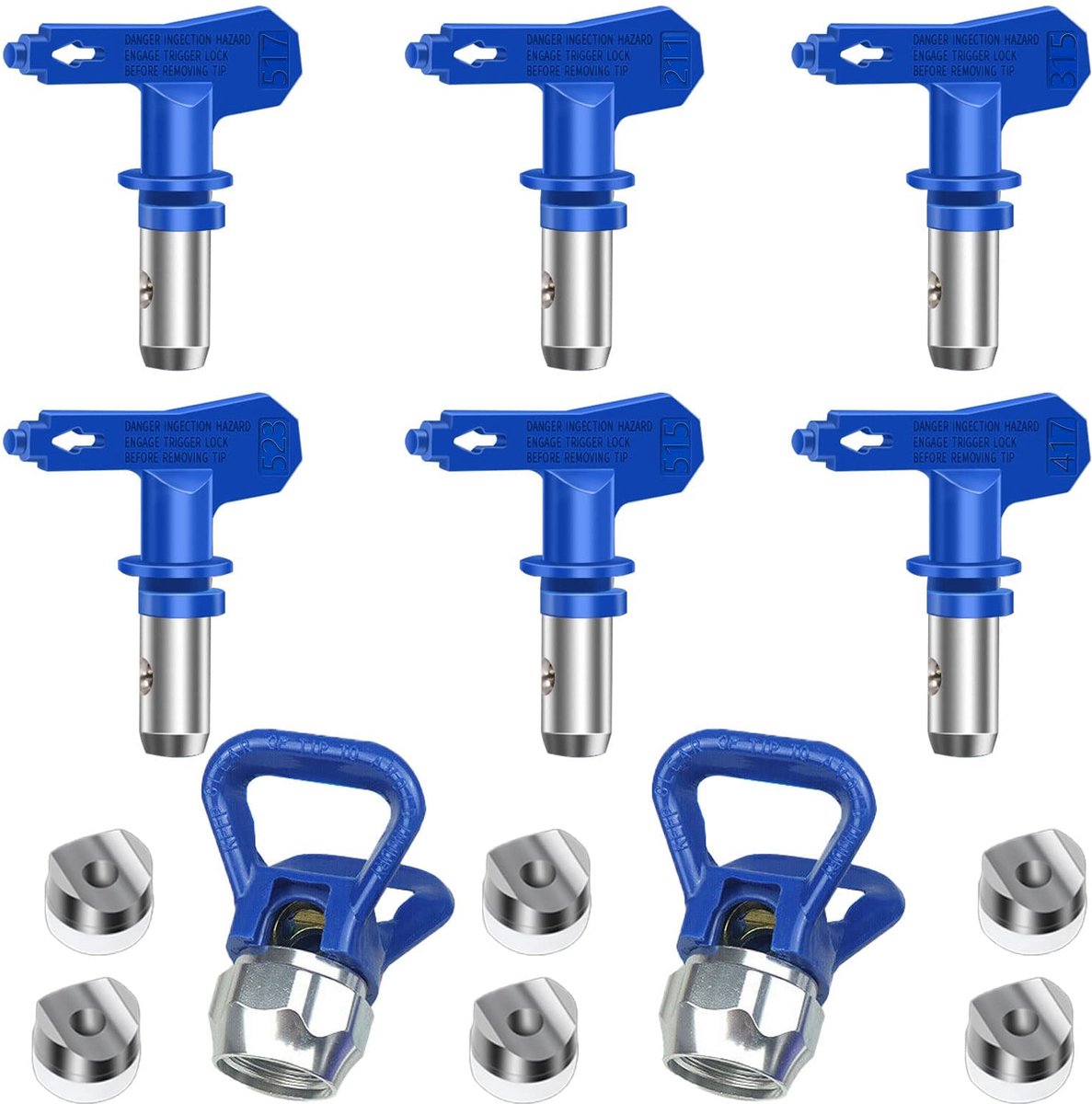 6-pack omkeerbare airless spuitmonden