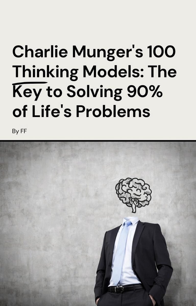 Omslag van Charlie Munger's 100 Thinking Models: The Key to Solving 90% of Life's Problems