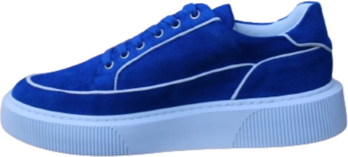 A Brand Footwear Heren Sneakers Suède Leer Licht Blauw
