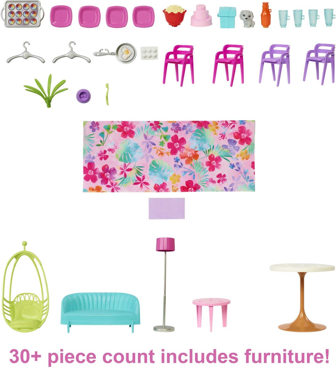Barbie Malibu Huis - Barbie huis - 2 verdiepingen met barbie meubels — afbeelding 2
