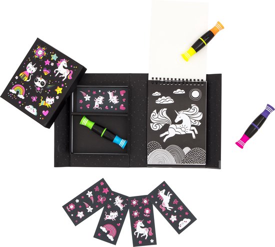 Tiger Tribe Neon Kleurset - Unicorn & Friend - Vanaf 5 jaar - Met opbergbox