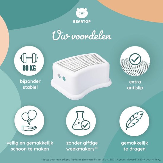 Rotho Babydesign TOP kinderkruk - gerecycled - opstapkruk - opstapkruk - kinderkruk - trapladder - kindertrap - anti-slip oppervlak - turquoise