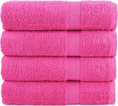 vidaXL - Serviettes de bain - 4 - pcs - 600 - g/m² - 70x140 - cm - 100% - coton - rose