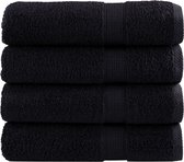 vidaXL - Serviettes de bain - SOLUND - 4 - pcs - 600 - g/m² - 70x140 - cm - noir