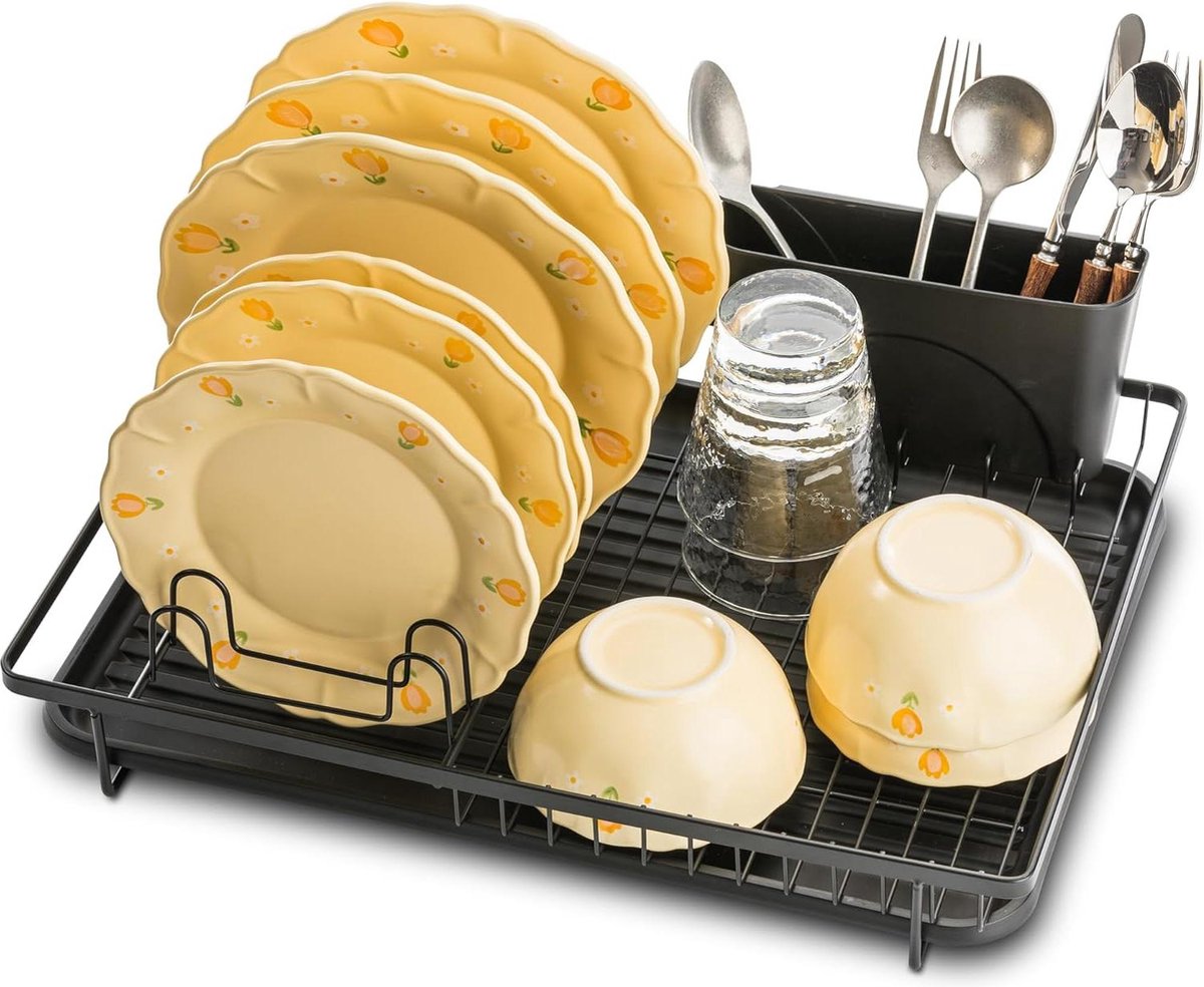 Goedkoopste Groot afdruiprek voor aanrecht - roestvrij - keukengereihouder - zwart dish drying rack