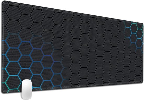 RISOKA® Muismat XXL 900x400 - Antislip & waterafstotend mouse pad - Groot gaming onderlegger voor bureau, toetsenbord & setup - Mousepad voor kantoor & pc