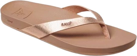 Foto: Reef cushion courtrose gold dames slippers ros goud maat 36