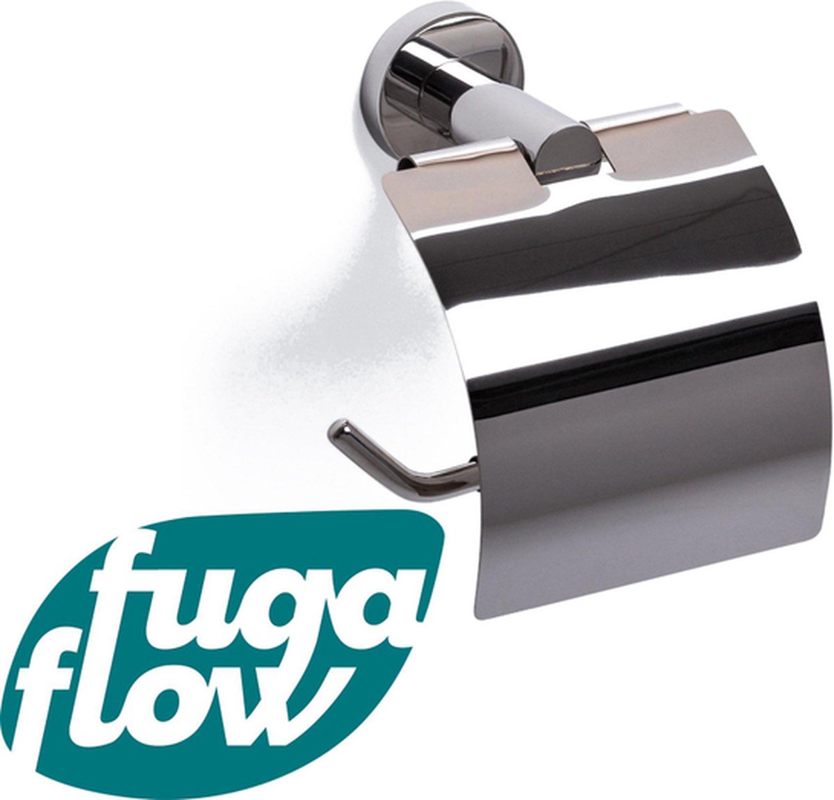 FugaFlow Efficiente Acces Toiletrolhouder met klep rond chroom
