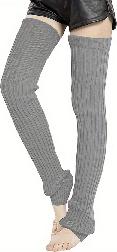 Chaussettes cuissardes en laine sale