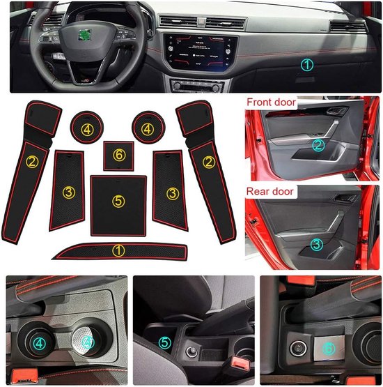 Gummi-Fußmatten passend für Seat Arona/Seat Ibiza (6F) ab 6/2017/Skoda