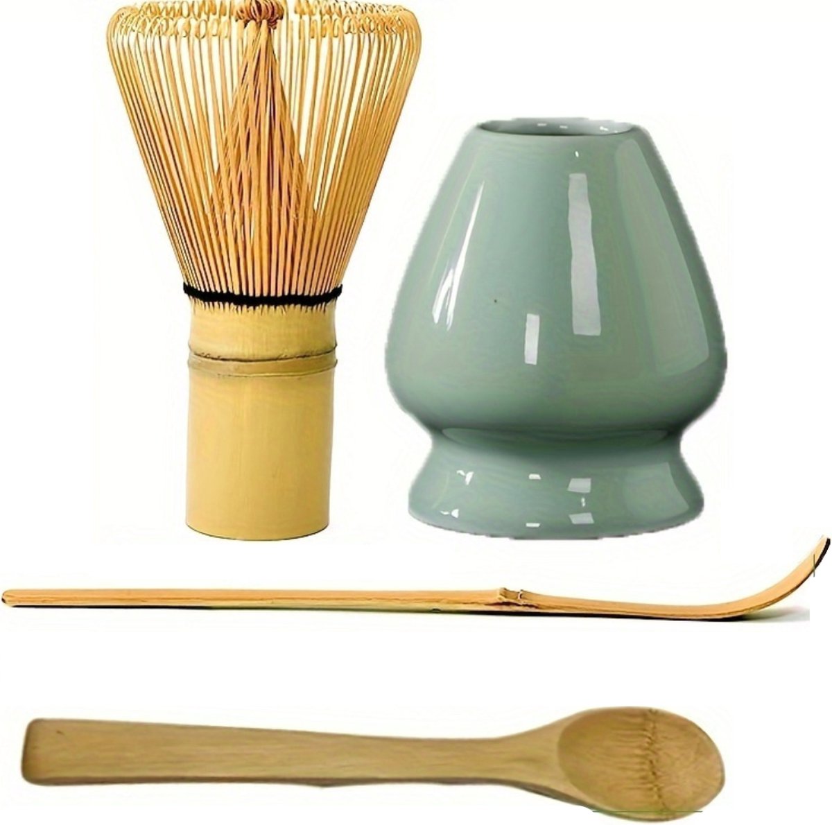 Nivard Matcha Set - Starterkit - Klopper - Matcha Thee Set - Matcha Whisk - Groen