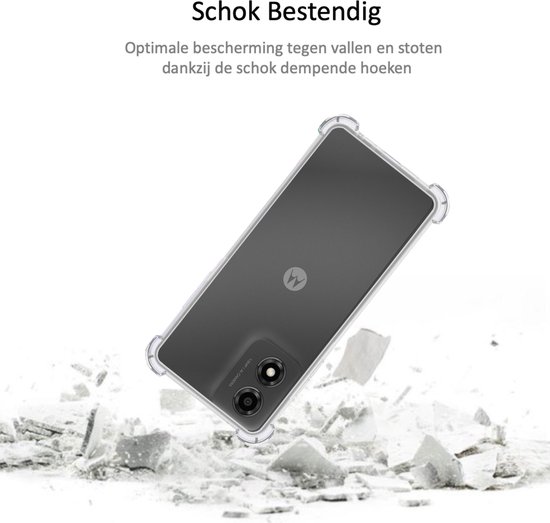 Coque Transparente TPU Motorola Moto E14 / G24 / G04 / G04S – Protection Anti-choc + Verre Trempé Inclus
