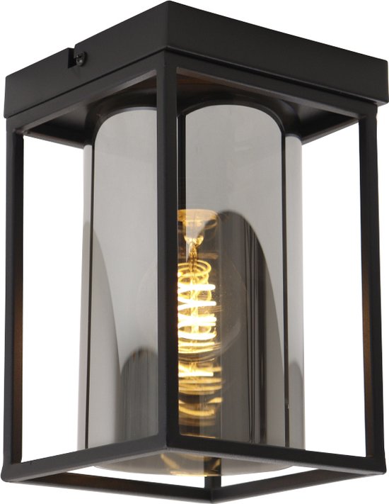 Olucia Jessa - Plafonnier - Zwart - E27