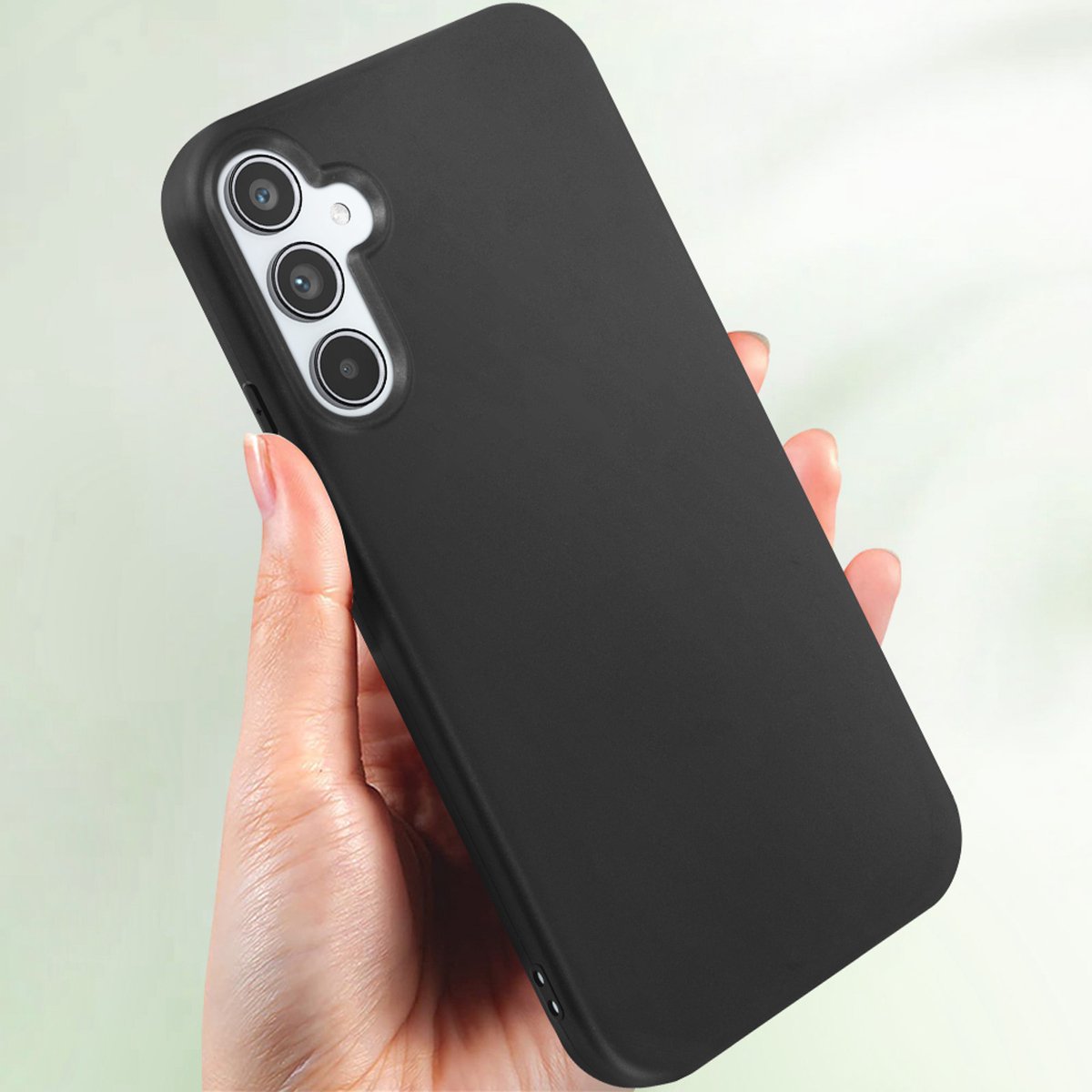 Mayaxess, Hoes Geschikt voor Samsung Galaxy A55 Flexibele bescherming, Zwart