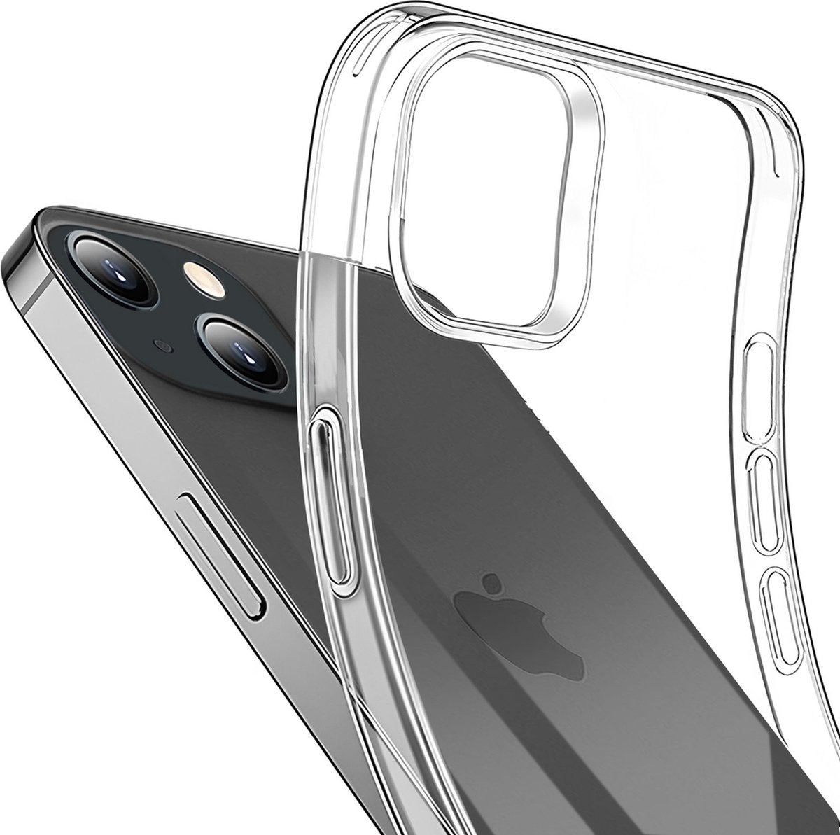 Mayaxess, Hoes Geschikt voor Apple iPhone 15 Zachte siliconenbescherming, Transparant