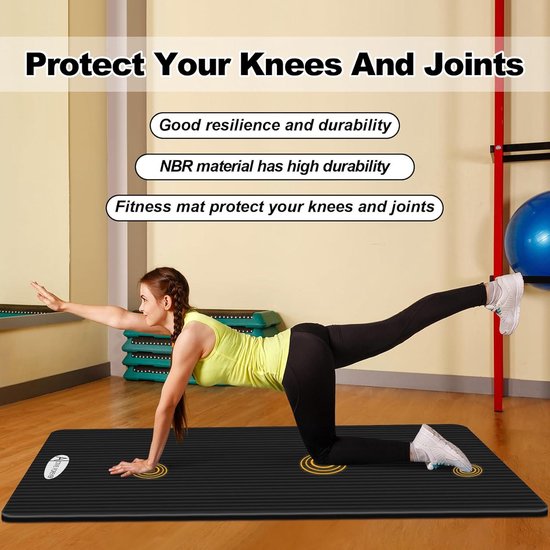 Hoge dichtheid NBR-schuim yogamat - antislip oefenmat voor yoga pilates HIT met draagtas - unisex van Avento — afbeelding 3