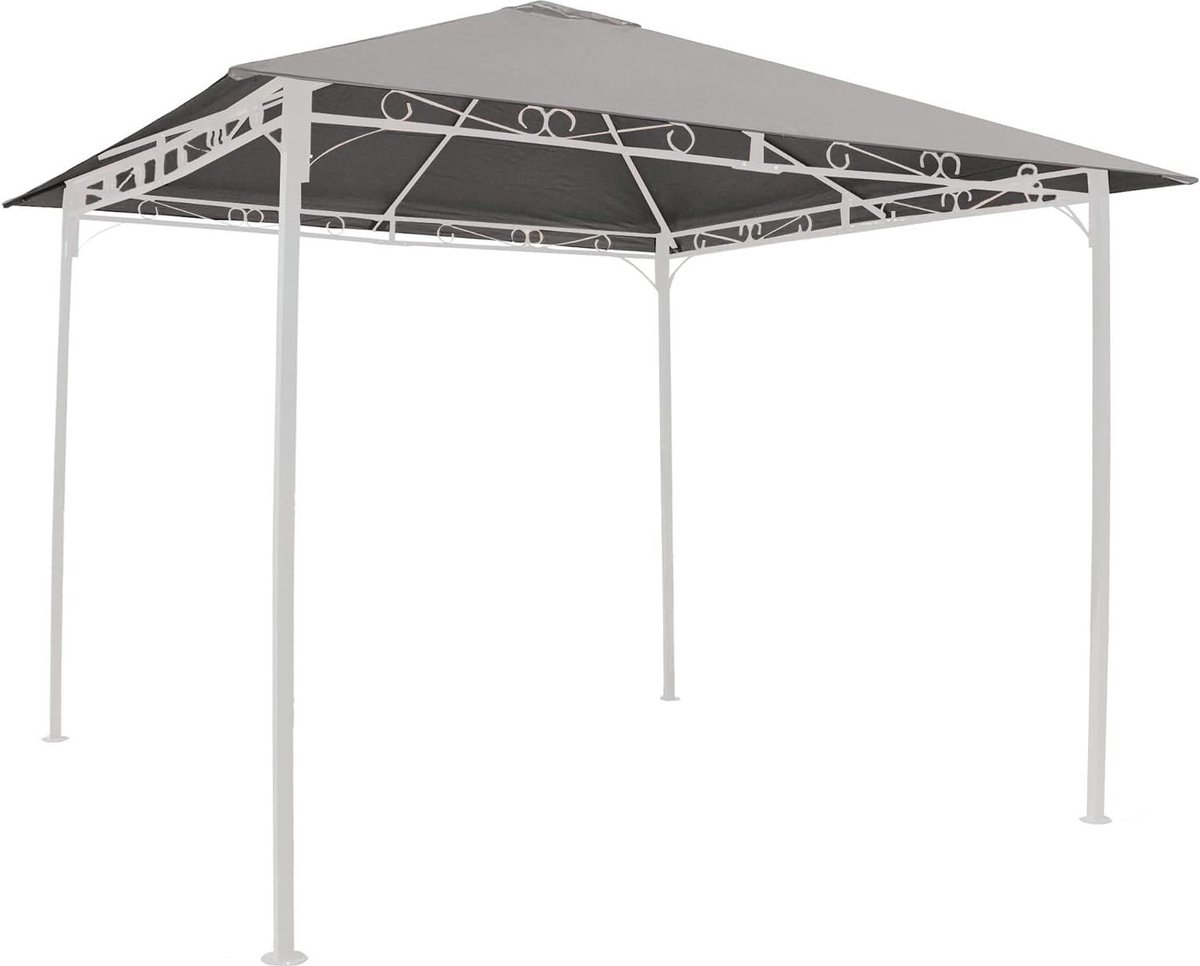 Kwaliteit sinds 1972 - Universeel vervangend dak 293 x 293 cm polyester grijs met UV-bescherming waterafstotend