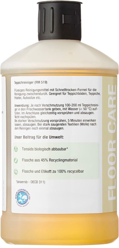 Kärcher Tapijt- en Bekledingsreiniger RM 519, 1L - Tapijtreiniger - Gestoffeerde meubelen - Autostoelen - Vezeldiepe reiniging