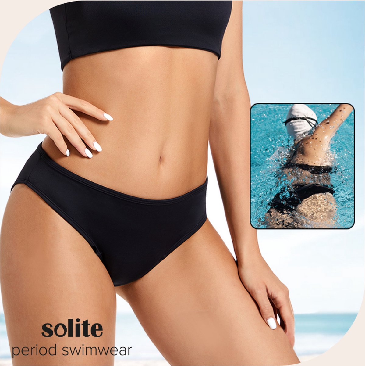SORIO® - Menstruatie Zwemrok - Dames & Tieners - Geïntegreerd