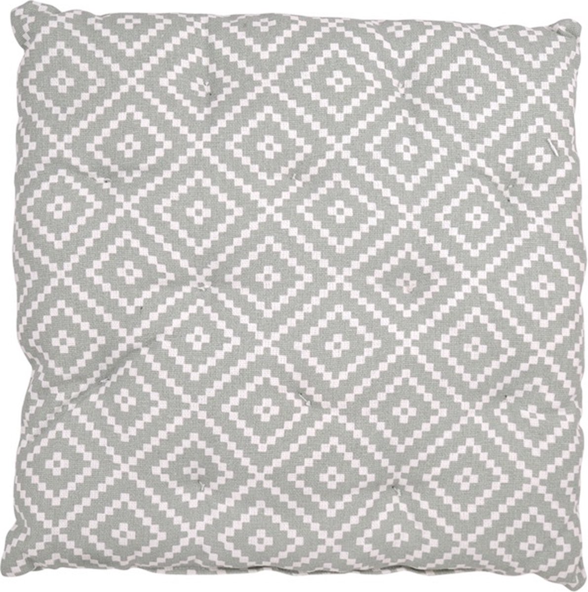 Linen & More Dotted Ethnic Frosty Groen Mattress | 40 X 40 | Sierkussen Voor Woonkamer Of Slaapkamer
