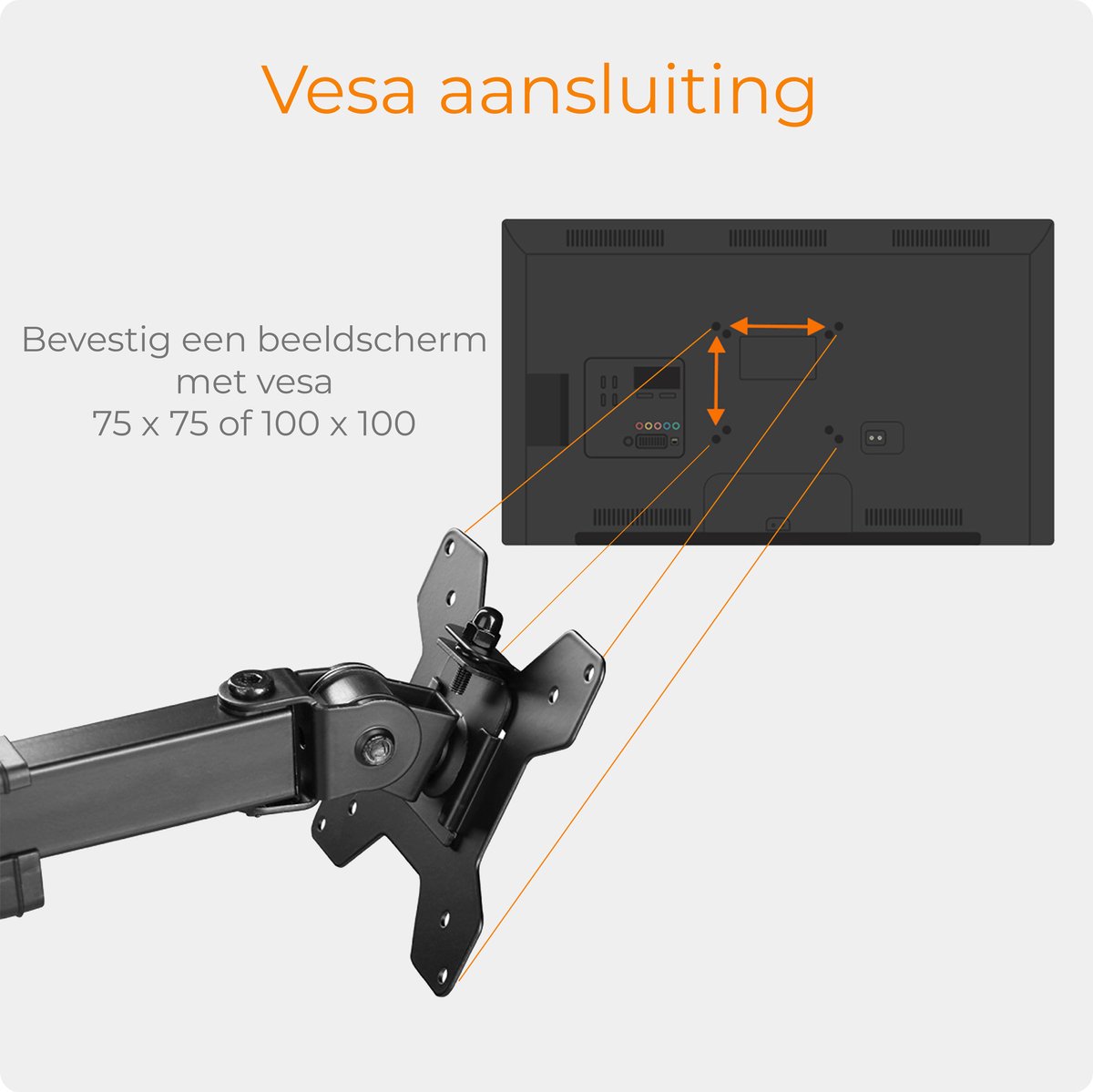 Douxe DXM2 - Dubbele Monitor arm - Monitor Beugel voor 13-27 Inch thumbnail 2