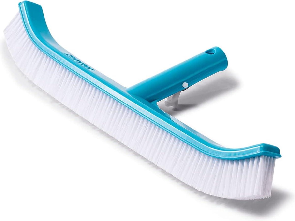 Gebogen wandborstel voor zwembaden - blauw - schoonmaakaccessoires