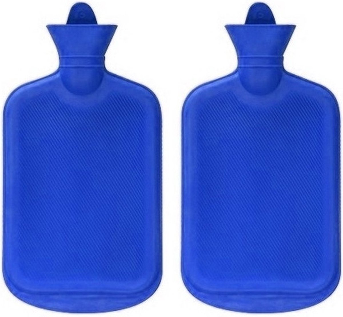 Goedkoopste 2x Stuks warmwater kruiken blauw 2 liter - warmwaterkruik