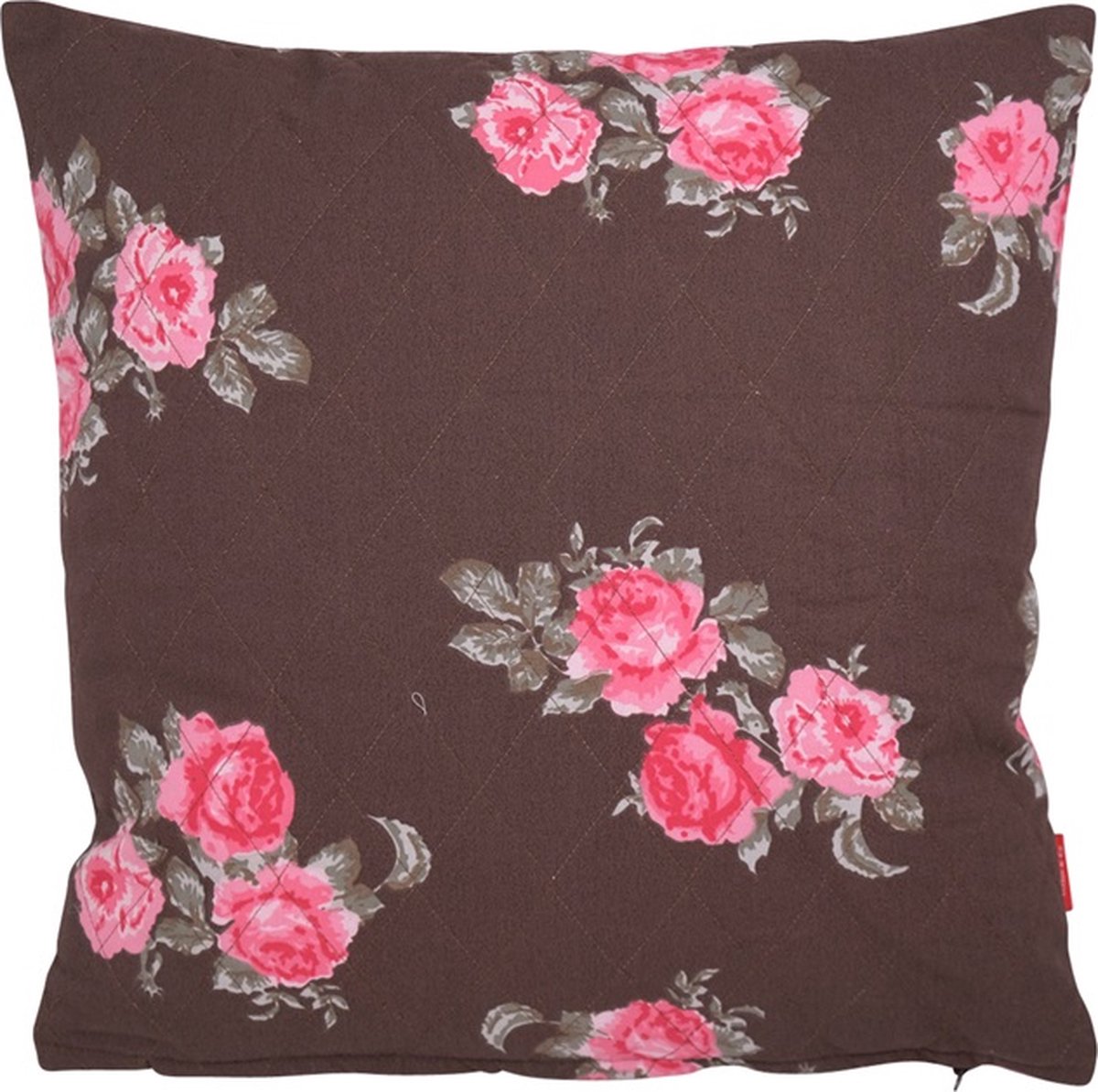 Linen & More Kussen Winter Rose Bruin | 45 X 45 | Sierkussen Voor Woonkamer Of Slaapkamer