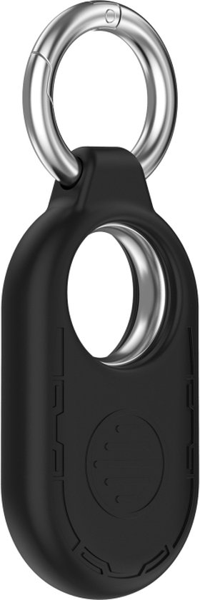 1x stuk - Premium sleutelhanger hoesje geschikt voor Samsung Smarttag 2 | Samsung SmartTag2 Hoes - Case - Siliconen - Sleutelhanger - case met sleutelring - Zwart