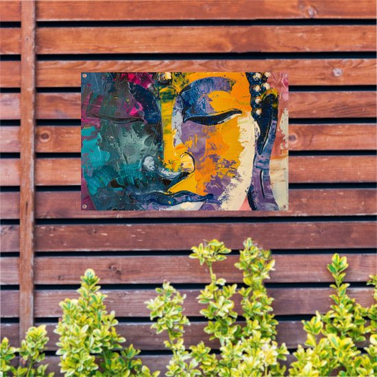 Abstracte kunst tuinposter - Moderne kunst tuinposter - Tuinposter Woonkamer - Balkon decoratie - Tuinaccesoires voor aan de muur - Decoratie muur tuinposter 150x100 cm