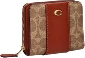 Coach Portemonnee / Portefeuille Dames - Ritsportemonnee - Leer - Logoprint - Canvas Signature - Cognac/rust