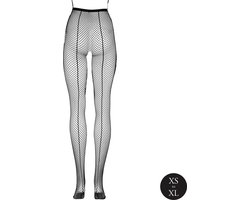 Panty with Small Fishnet Structure - OS - Black