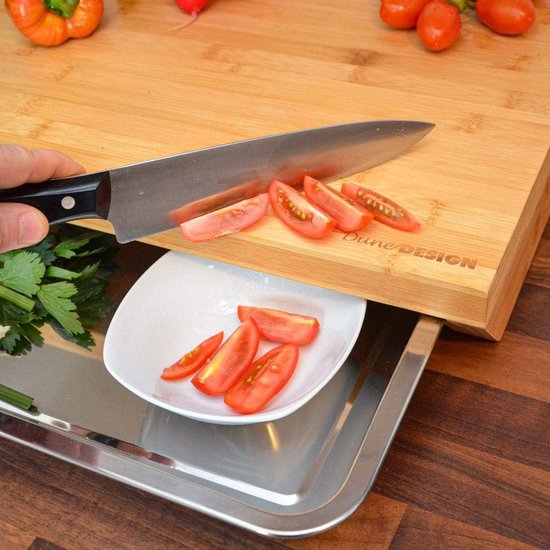 KADAX Ronde snijplank van eiken, antibacteriële snackplank, houten snijplank met speciale uitsparingen, ontbijtplank, snijonderlegger (diameter 35 cm