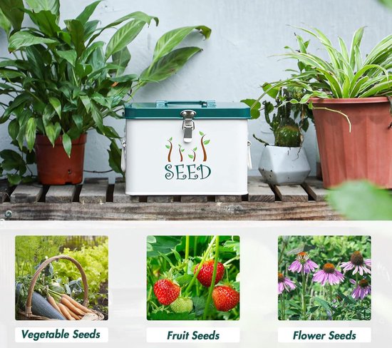 Zaad Opbergdoos,60/24 Grid Seed Storage Organizer met deksel - Transparante Zaad Opbergdoos Organizer met 64 Label Stickers, Stofdichte Thuis Opbergpotten voor Zaden Geruwam