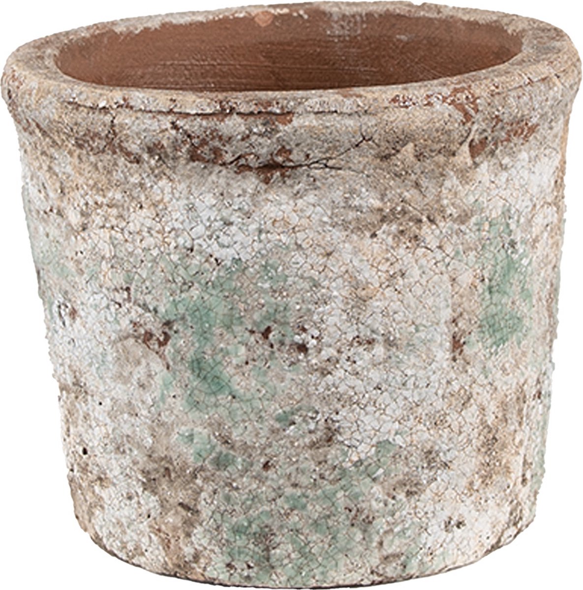 Clayre & Eef Bloempot Ø 13x11 cm Beige Terracotta