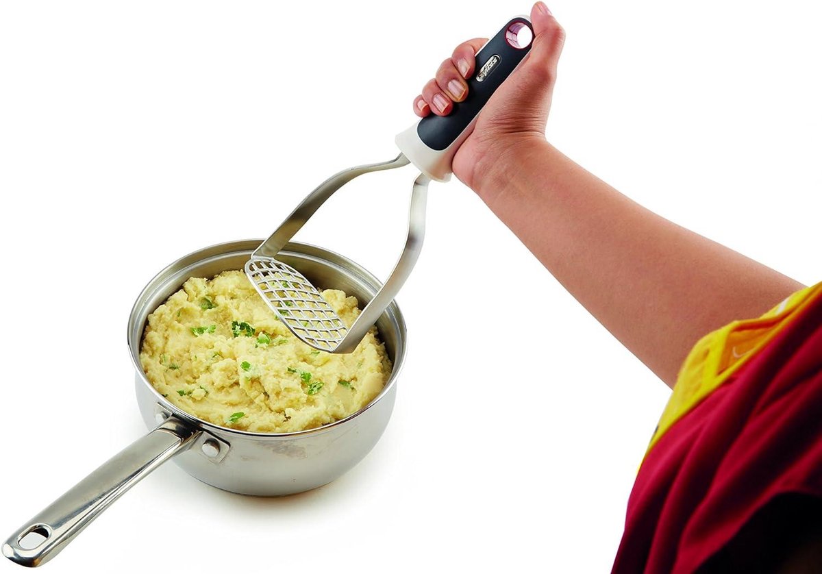 thumbnail: Vegena Aardappelstamper Roestvrij Staal - Keukenpers Voor Aardappelpuree En Groenten
