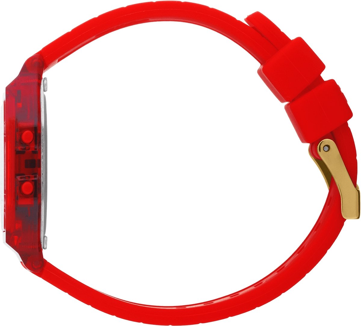 Ice Watch ICE digit retro - Red passion - Clear 022885 Horloge - Siliconen - Rood - Ø 33 mm
